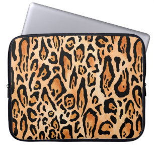 Watercolor cheetah print pattern laptop sleeve
