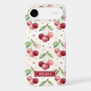 Watercolor Cherries Monogrammed