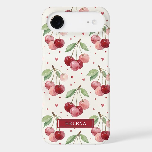 Watercolor Cherries Monogrammed (Back)