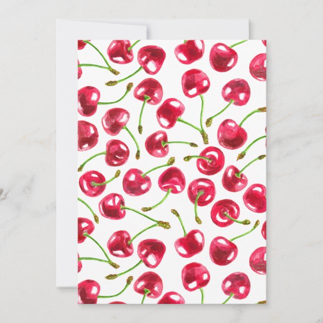 Watercolor cherries pattern (Front)