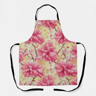 "Watercolor Cherry Blossom Floral Pattern" Apron