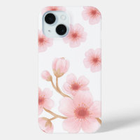 Watercolor Cherry Blossom Japanese Pink Floral