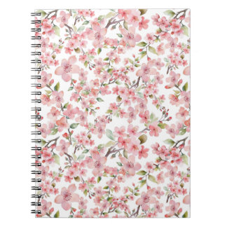 Watercolor Cherry Blossom Notebook