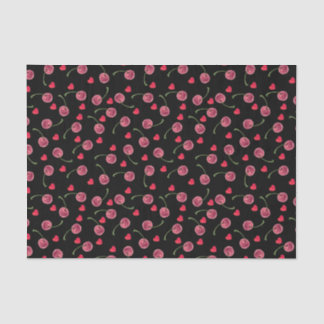 Watercolor Cherry Heart Tissue Paper