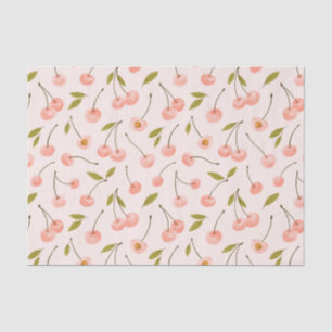 Watercolor Cherry Pattern Tissue Paper