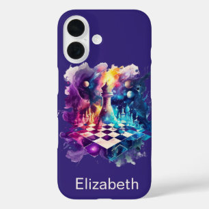 Watercolor Chess Piece Board iPhone 16 Case