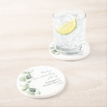 Watercolor Chic Eucalyptus Bridal Shower Swag Coaster<br><div class="desc">Eucalyptus Greenery Watercolor Bridal Shower Thank You coaster that you can easily customize for your special event and annual occasions.</div>
