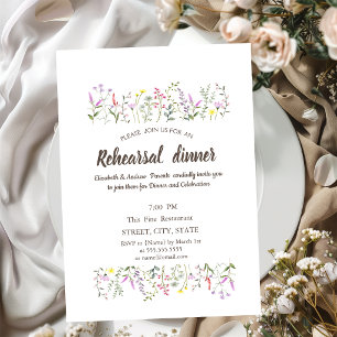 Watercolor Chic Wildflower Invitation