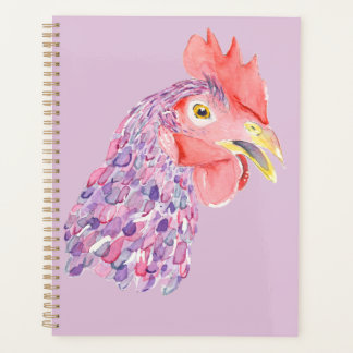 Watercolor Chicken Planner