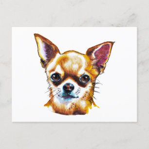 Watercolor Chihuahua Postcard