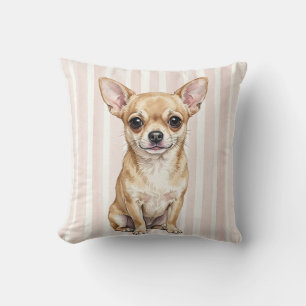 Watercolor Chihuahua Throw Pillow
