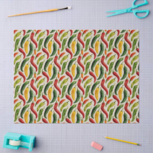 Watercolor Chili Pepper Pattern Tissue Paper