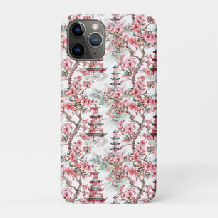 Watercolor Chinese Pagoda - Cherry Blossoms (10) iPhone 11 Pro Case