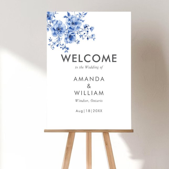 Watercolor Chinoiserie Floral Welcome sign (Creator Uploaded)