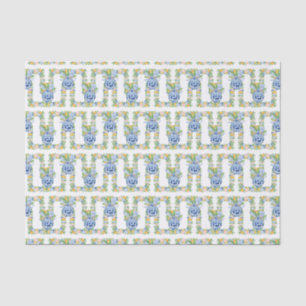 Watercolor Chinoiserie Mandarins Garland Tissue Paper