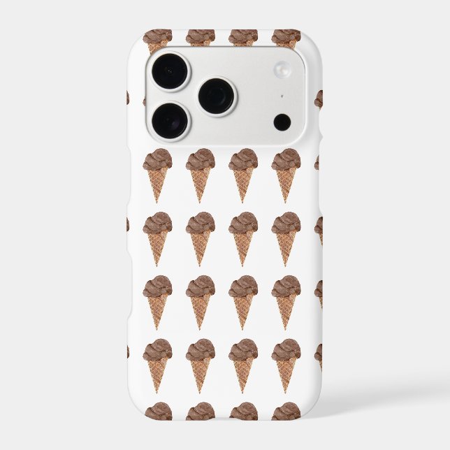 Watercolor Chocolate Ice Cream Pattern (Back)