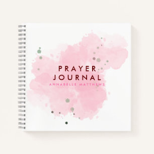 Watercolor Christian Prayer Journal Carnet
