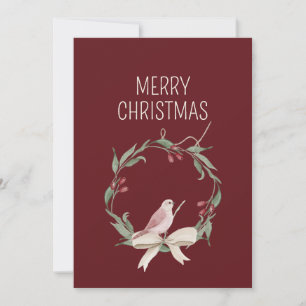 Watercolor Christmas Art Personalized Holiday Card