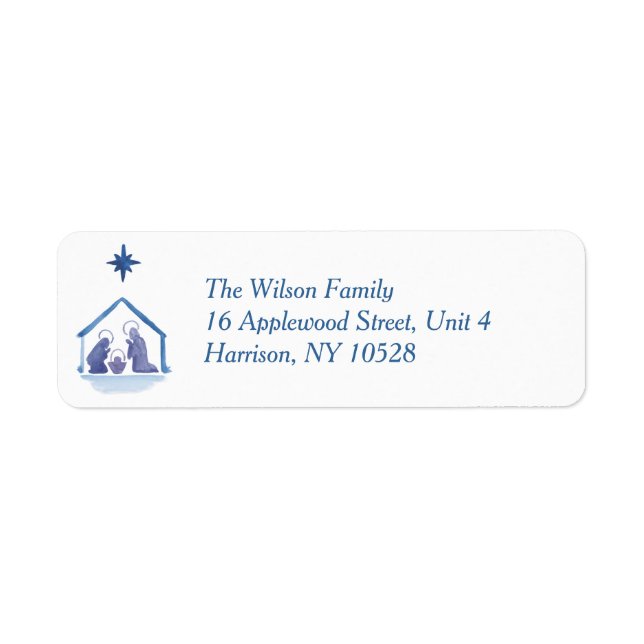 Watercolor Christmas Blessings Nativity (Front)