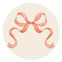 Watercolor Christmas Bow Sticker - Red