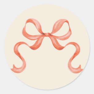 Watercolor Christmas Bow Sticker - Red
