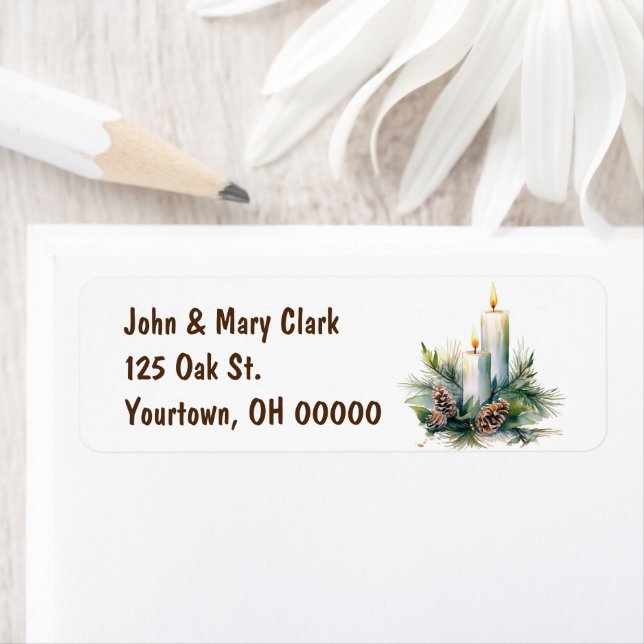 Watercolor Christmas Candles (Insitu)