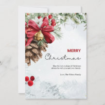 Watercolor Christmas Card Simple Greeting