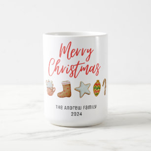 Watercolor Christmas cookie drinks candy Coffee Mug