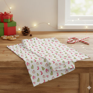 Watercolor Christmas Cookies Holiday Cute Kitchen Towel