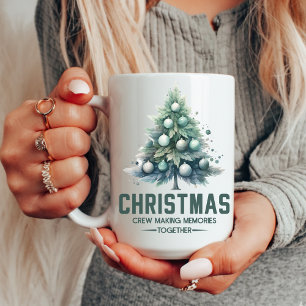Watercolor Christmas Crew Mug for Coworkers
