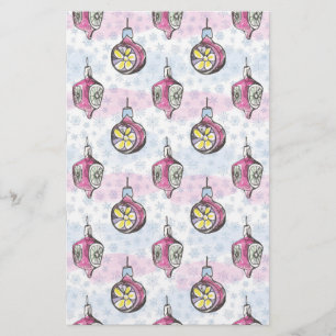 Watercolor Christmas decorations Stationery