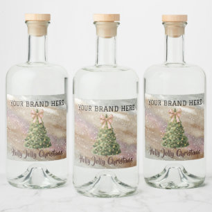 Watercolor Christmas Drink Labels – Custom Brand