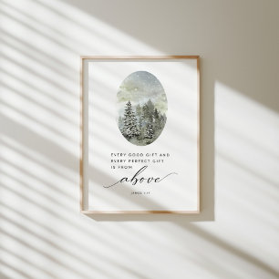 Watercolor Christmas every gift from above Poster