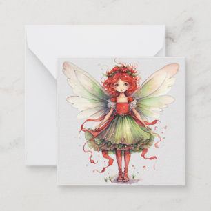 Watercolor Christmas Fairy Card