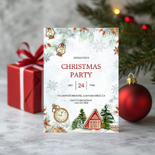 Watercolor Christmas Fairytale Invitation
