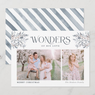 Watercolor Christmas Foliage Religious Holiday Card