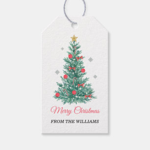 Watercolor Christmas Gift Tags