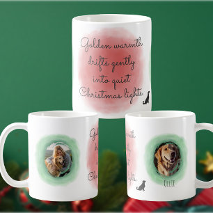 Watercolor Christmas Golden Retriever – Custom Coffee Mug