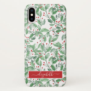 Watercolor Christmas Greenery Case-Mate iPhone Case