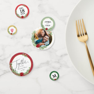 Watercolor Christmas Holiday Wedding Confetti