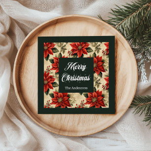Watercolor Christmas Napkins Personalized Touch
