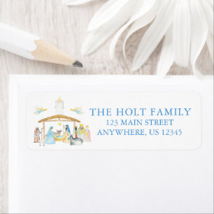 Watercolor Christmas Nativity