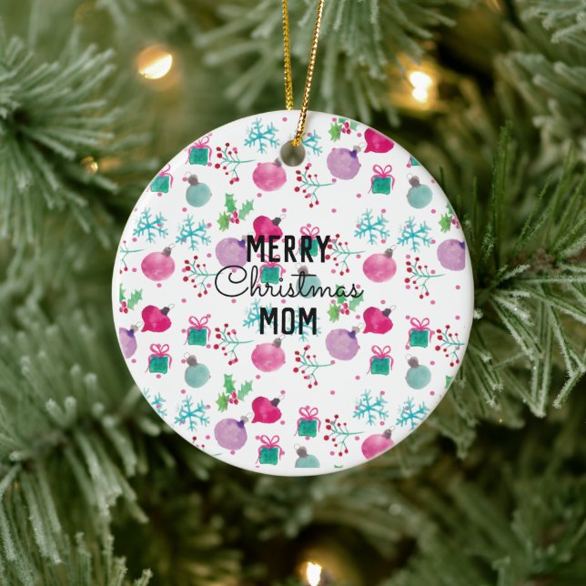 Watercolor Christmas Ornament Art (Tree)