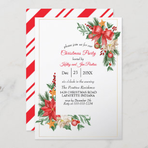 Watercolor Christmas Party Invitation