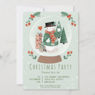 Watercolor Christmas Party Invitation