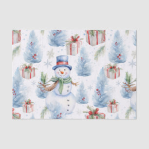 Watercolor Christmas Pattern Tissue Paper