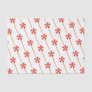 Watercolor Christmas Peppermint Cake Pops Tissue Paper