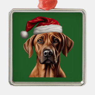 Watercolor Christmas Rhodesian Ridgeback Ornament