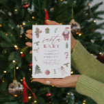 Watercolor Christmas Santa Baby Shower  Invitation<br><div class="desc">Watercolor Christmas Santa Baby Shower Invitation</div>