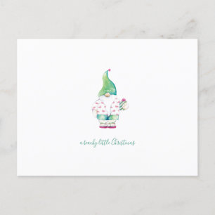 Watercolor Christmas Santa Postcard